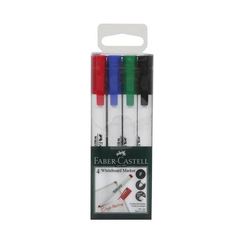 فيبر-كاستيل 4 أقلام خطاط للوحة البيضاء