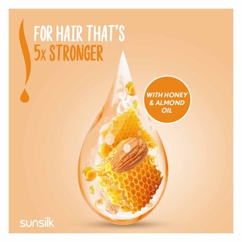 Sunsilk Natural Recharge Anti-Breakage Shampoo, for 5x stronger hair*, Honey, with Almond Oil, 400ml