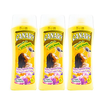 Canary Anti Bacteria Exotic Flower Body Wash And Shower Gel 250ml x Pack of 3