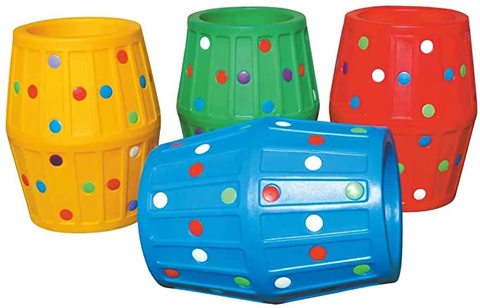 Rainbow Toys - LIVING SPACE ROUND TAPERED ZINC POT ( 4 COLORFUL POTS)
