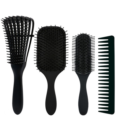 Buy DEO KING 4-Piece Hair Comb Set - Detangling Brush, Air Cushion Massage  Comb, Styling Comb And Wide Tooth Comb Online - Shop Beauty & Personal Care  on Carrefour UAE