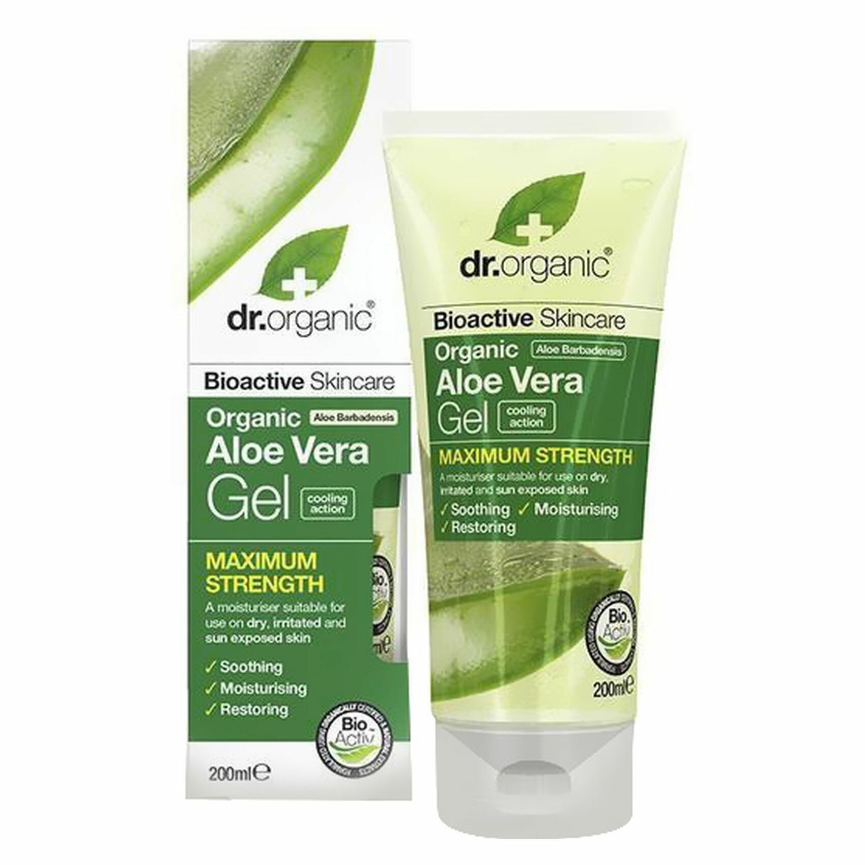 Buy Dr Organic Organic Maximum Strength Aloe Vera Gel 200ml Online