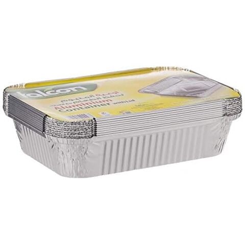 Falcon Aluminium Container With Lid 204 10pcs