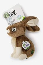 Buy Godog Wildlife Rabbit With Chew Guard Technology Durable Plush Squeaker Dog Toy, Large in UAE