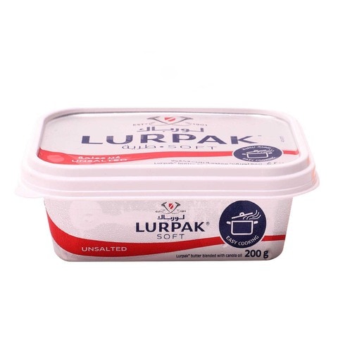 Buy Lurpak Butter Soft Unsalted 200g Online