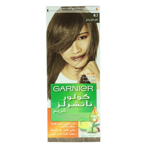 غارنييه صبغة شعر طبيعي لون أشقر رمادي غامق رقم 6.1