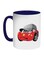 Decalac Cartoon Character Car Printed Coffee Mug Dark Blue/White/Red 11Ounce