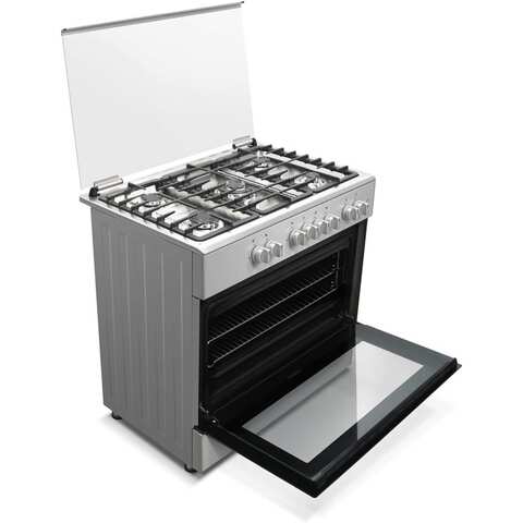 Haier Cooker 90x60cm with Fan Oven, Cast Iron, HCR9060GT1, Stainless Steel