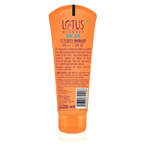 Lotus Herbals Safe Sun Invisible Matte Gel Sunscreen Orange 100g