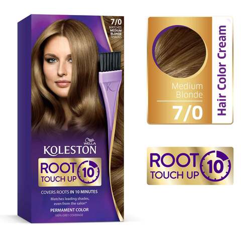 Buy Wella Koleston Kit Root Touch Up Hair Color 7-0 Medium Blonde Online -  Shop Beauty & Personal Care on Carrefour Saudi Arabia