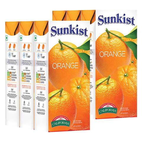 Sunkist Orange Fruit Drink 250ml x Pack of 6