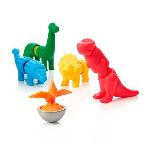 Smartmax - My First Dinosaurs Magnetic Discovery Building Set With Soft Animals For Ages 1-5