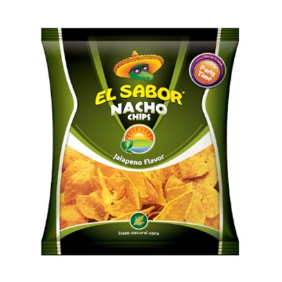 El Sabor Jalapeno Flavor Nacho Chips 225GR