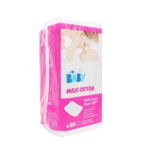 Buy Carrefour Maxi Cotton Baby Super Soft 80 Pieces