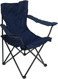 ALSAQER-Camping Chair/Picnic chair/Out Door Chair  Hand Support with Cup Holder with Carry Bag(Dark Blue)