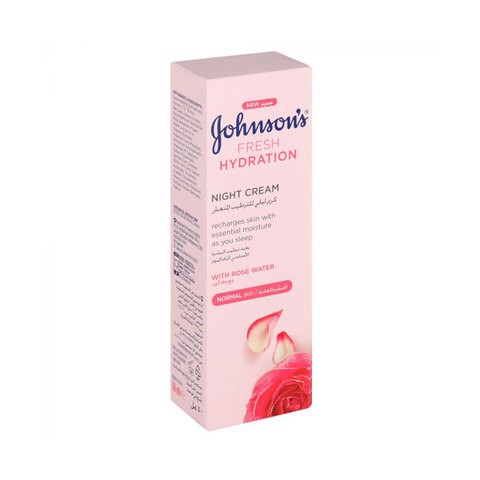 Buy Johnsons night cream with rose water normal skin 50 ml in Saudi Arabia