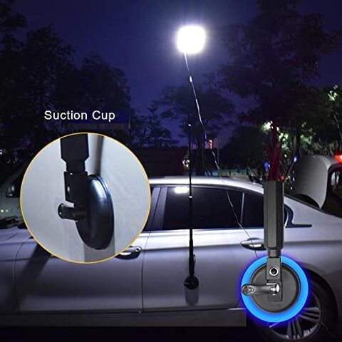 12V Telescopic LED Fishing Rod Outdoor Lantern Camping Lamp Lights White  with IR Remote 4M Rod price in UAE,  UAE