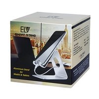 ELV Desktop Cell Phone Stand Tablet Stand, Aluminum Stand Holder for Mobile Phone (All Size) and Tablet (Up to 10.1 inch) - Silver