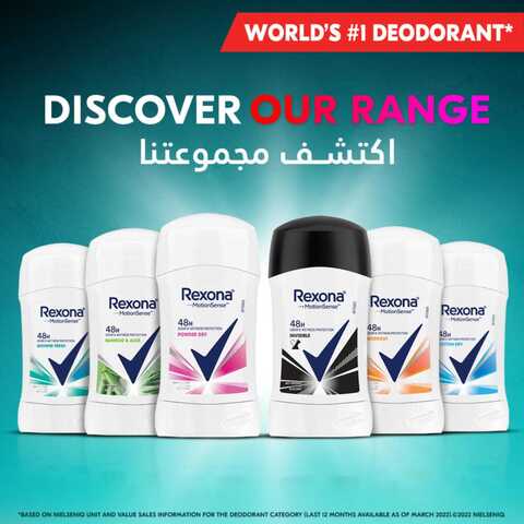 Rexona Women Antiperspirant Deodorant Stick Antibacterial + Invisible 40ml