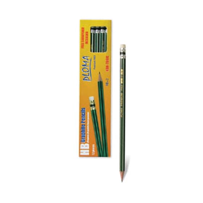 Ploma Green Pencil HB2 With Eraser