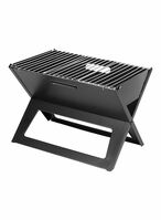 Buy Generic Foldable Barbeque Charcoal Grill Black/Silver 45X30Centimeter in Saudi Arabia