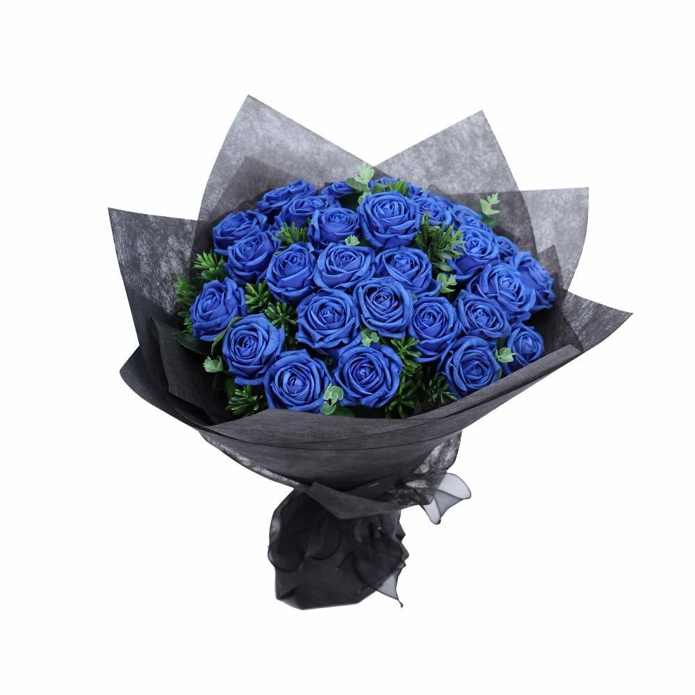 Buy Yatai Real Touch Artificial Rose Flowers Bouquet For Bridal Birthday Valentine Rsquo S Day Gift Blue Online Shop Home Garden On Carrefour Uae