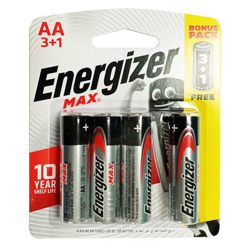 Energizer Max AA Alkaline Batteries - 4 count