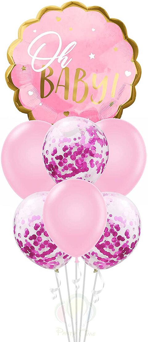 Oh baby hot sale confetti balloons