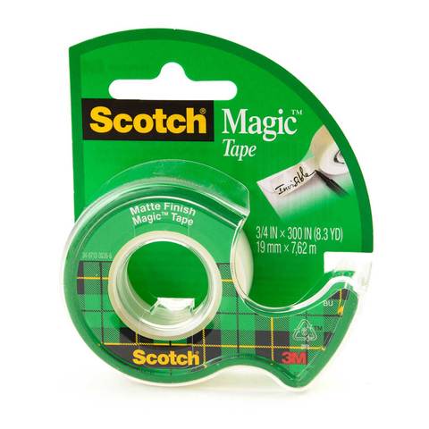 Scotch Magic Tape with Dispenser Clear 0.75x300inch