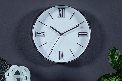Pan Emirates Aiden Wall Clock Silver D30X4cm