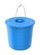 Cosmoplast Plastic Bucket With Steel Handle &amp; Lid Round Blue 5L