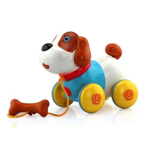 Toy dog with sales leash