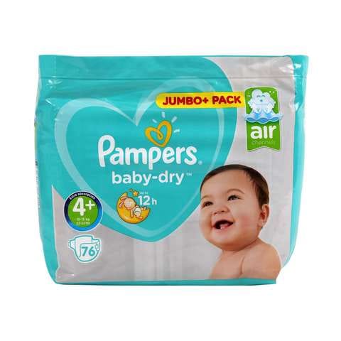 Pampers Baby-Dry Diapers, Size 7, 15+kg, Up to 100% Leakage