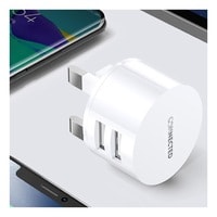 Connected&nbsp;Wall&nbsp;Charger&nbsp;With&nbsp;3 In 1&nbsp;Data&nbsp;Sync&nbsp;Charging&nbsp;Cable&nbsp;White