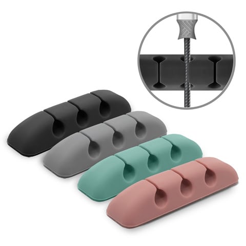 Buy Ringke Cable Clips Cord Management (4 Pack) TPU Silicone
