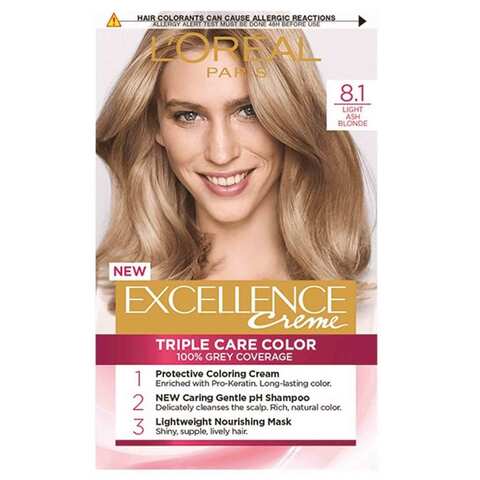 Buy L'Oreal Paris Hair Color Excellence Cream Light Ash Blonde   Online - Shop Beauty & Personal Care on Carrefour Jordan