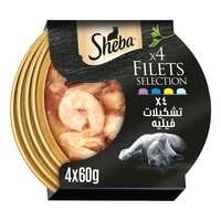 Sheba Filets Selection Wet Cat Food 60g Pack of 4