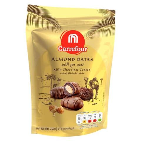 Carrefour Almond Dates With Milk Chocolate Coated 250g