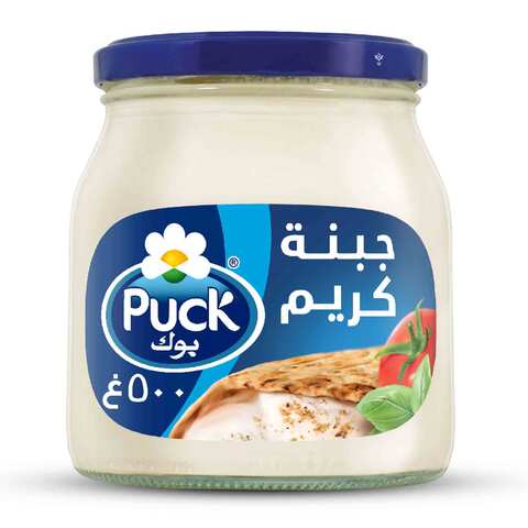 Buy Puck Processed White Cream Analogue Cheese Spread 500g in Saudi Arabia