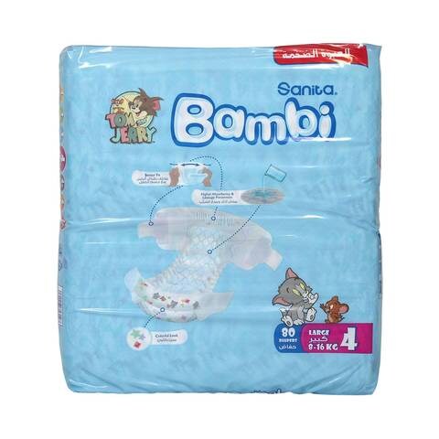 Bambi Diapers Size 4, 80pcs