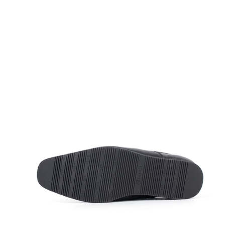 LR LARRIE Black Leather Slip On Business Shoes