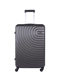 ParaJohn ABS Hardside Spinner Check In Medium Luggage Trolley, 24 Inch, Dark Grey