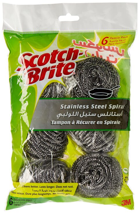 Buy Scotch-Brite Stainless Steel Metal Spiral Scrubber Scouring