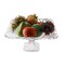 AlHoora 30x30xH15cm Crystal Clear Fruit &amp; Serving Bowl Stand with Geometric Design