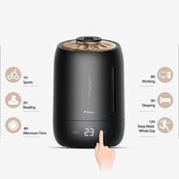 Deerma F600S Ultrasonic Humidifier Aromatherapy Oil Diffuser Three Gear Touch Temperature Intelligent Mist Maker Timing Function Constant Humidity   5L Capacity - White