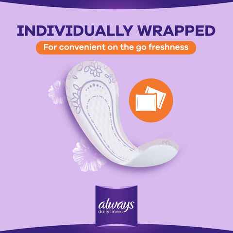 Always Daily Liners Comfort Protect Individually Wrapped White 40 Liners