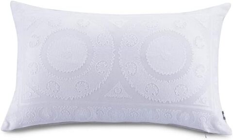 White embroidered cushion hot sale covers