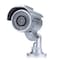 Tomvision - White colour Solar Powered Emulation Fake/Dummy Security Camera with IR Red LED Light Indoor Outdoor Waterproof