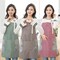 Sky-Touch Bib Apron With Pockets, Adjustable Kitchen Aprons 2 Side Wipe Hands Coral Velvet Towels Stitched Pinstripe Waterproof Cooking Aprons Unisex (Red)