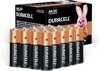Duracell - AA 1.5V Alkaline LR06 / MN1500 Batteries Long Lasting Power - Pack of 20-10 Years Shelf Life